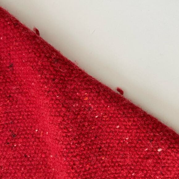 Jos A Bank Mens XL Quarter Zip Pullover Sweater Lambswool Blend Red Funnel Neck - Picture 4 of 9